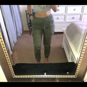 Olive green joggers